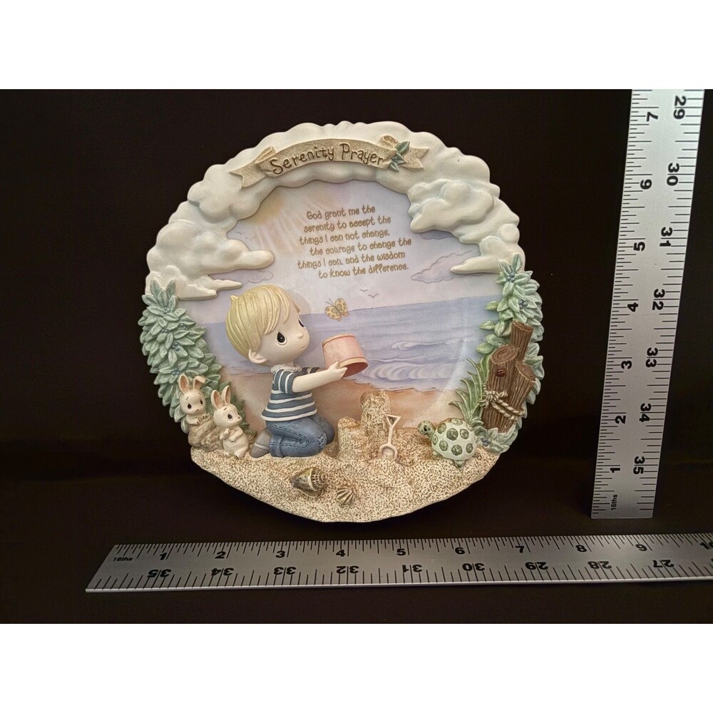 Serenity Prayer Precious Moments Plate “Walking in Faith” Bradford Exchange 1999